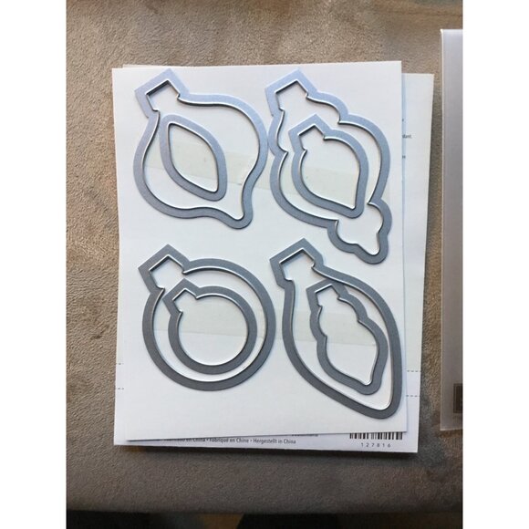 Stampin Up! Ornament Keepsakes Cling Stamps & Holiday Ornaments Framelits - Picture 8 of 9